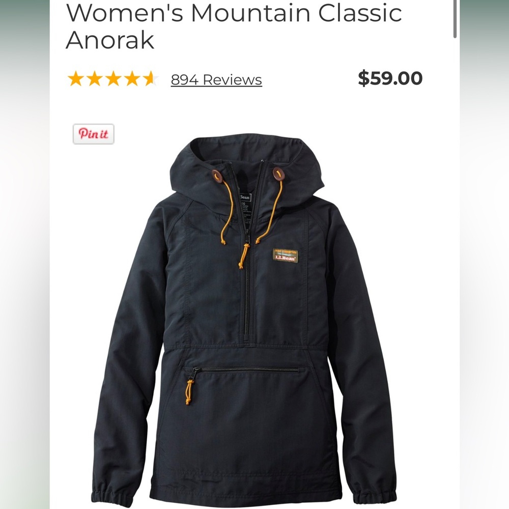 LL bean women’s anorak pullover